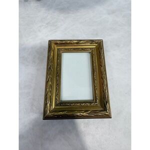 Burnes of Boston Gold Ornate Leaf Picture Frame 3.5x4.5 Tabletop Vintage Style